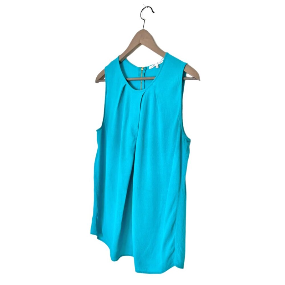 Aquamarine Blue Swing Tank Blouse by Violet + Claire, Size Large